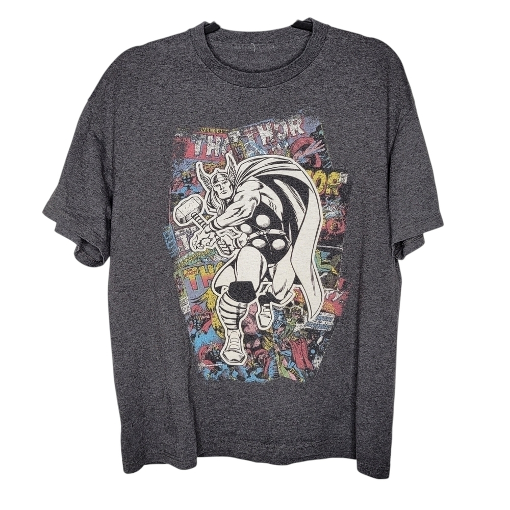 Vintage 80s Thor Comic Book Marvel Graphic T-Shirt in Grey